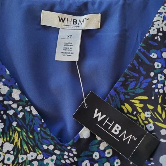 White House Black Market WHBM Floral Long Sleeve Midi Dress XS - Picture 4 of 11